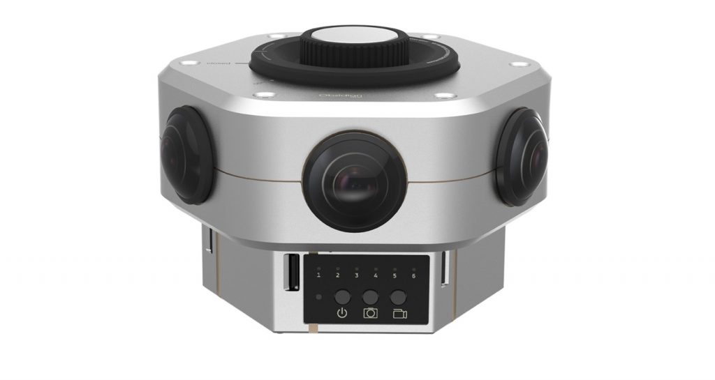 The Pioneer Edition of the Obsidian VR camera has a slightly different appearance than the final camera design, shown above.