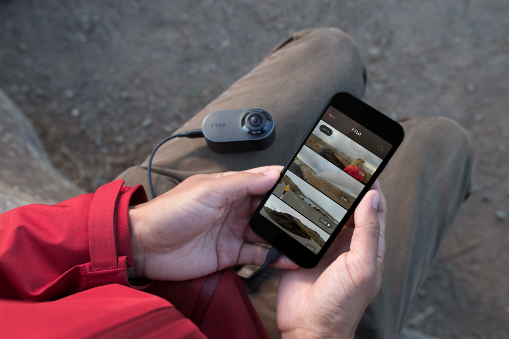To transfer files, Rylo users will need to connect the camera to their smartphone via USB cable.