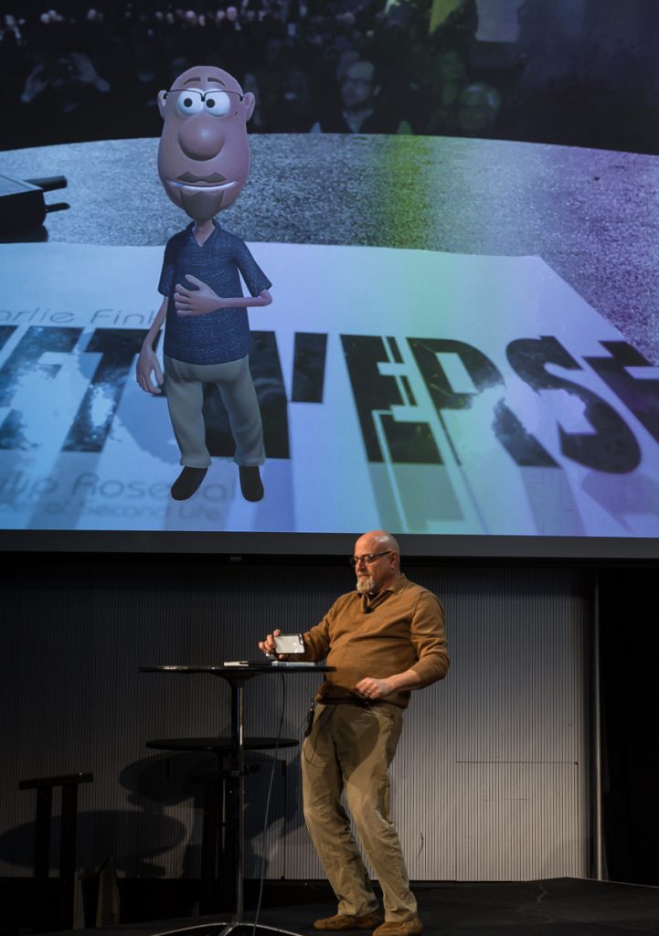 Charlie Fink presents at ARIA Augmented Reality Summit in 2018.