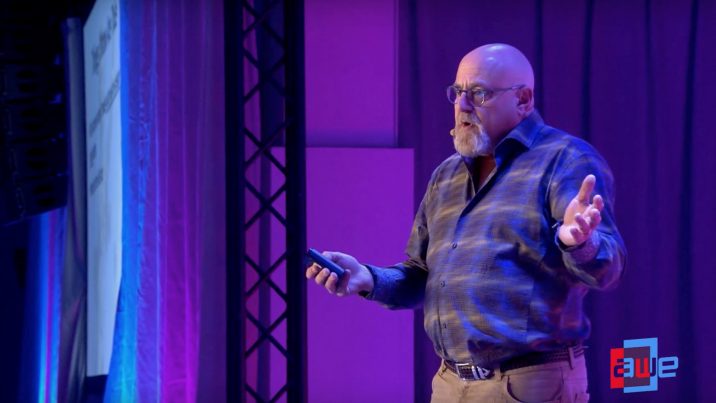 Charlie Fink presents at AWE EU in 2018.