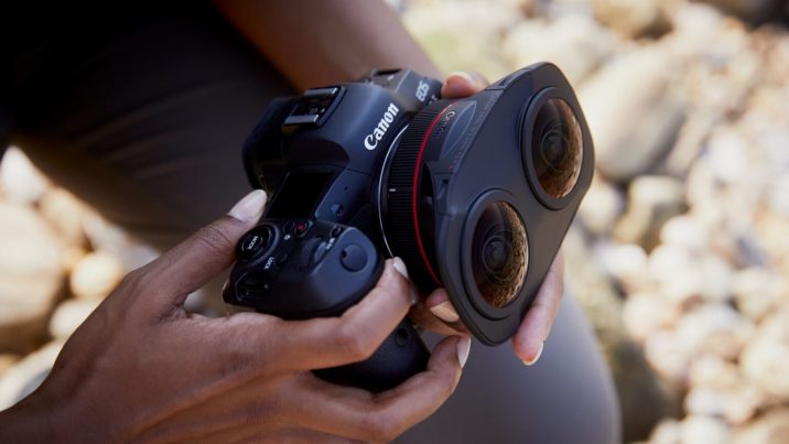 Canon introduces interchangeable VR180 lens for EOS R5 camera ($2000)